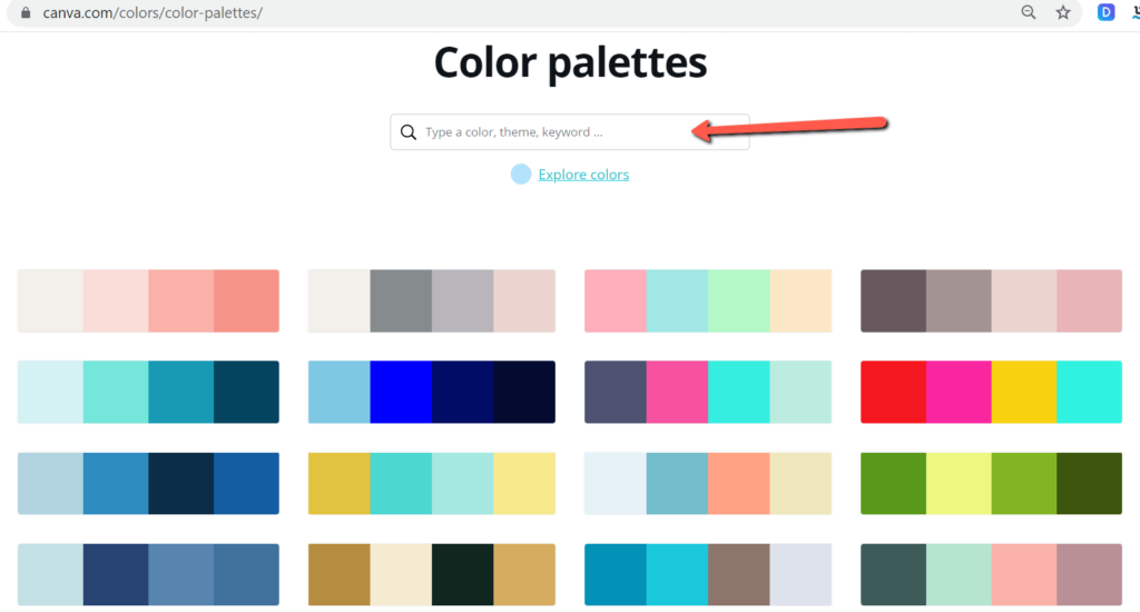 Canva color palette